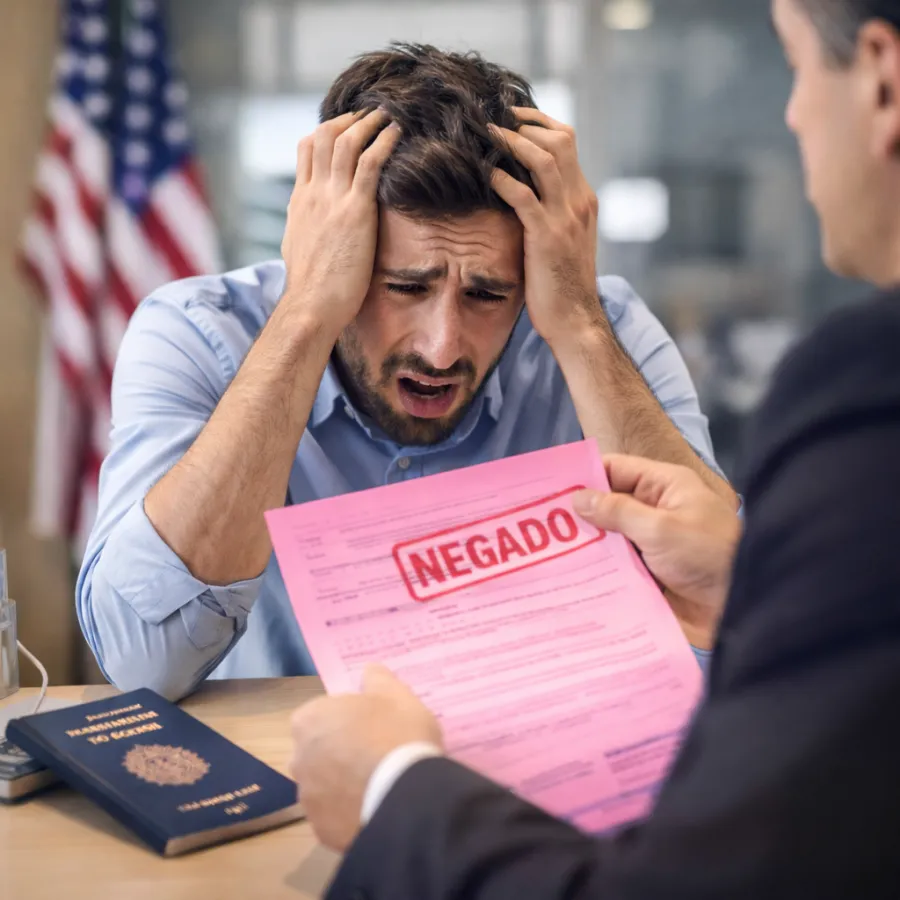 Imagem visto americano negado 1